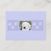 Old English Sheepdog Puppy's 絵画 - Dog Art 名刺 (裏面)
