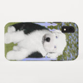 Old English Sheepdog Puppy's 絵画 - Dog Art Case-Mate iPhoneケース (裏面(横))