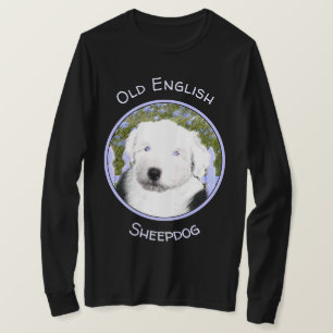 Old English Sheepdog Puppy's 絵画 - Dog Art Tシャツ