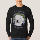 Old English Sheepdog Puppy's 絵画 - Dog Art Tシャツ (正面)
