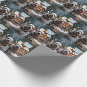 Old English Sheepdogs Christmas Snow Holiday ラッピングペーパー (角)