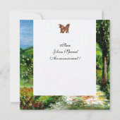 OLD FARM HOUSE IN CHIANTI, blue green red white 招待状 (裏面)