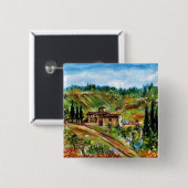 OLD FARMHOUSE IN CHIANTI -TUSCANY 缶バッジ (正面&裏面)