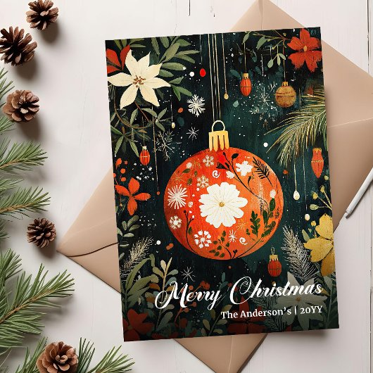 Old Fashioned Christmas Bauble Digital Greeting シーズンカード