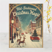 Old-Fashioned Christmas Magic; Holiday Greeting カード (黄色い花)