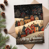 Old Fashioned Christmas Scene Editable Greeting シーズンカード