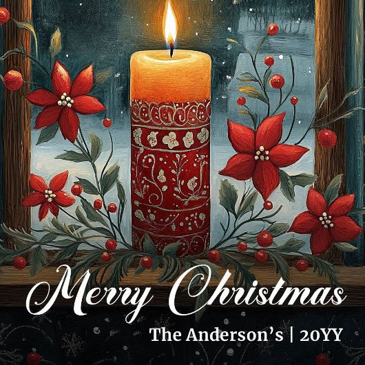 Old Fashioned Christmas Scene Editable Greeting シーズンカード