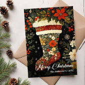 Old Fashioned Christmas Stocking Printable シーズンカード