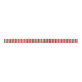 Old Fashioned Christmas Stripes Red Green Pink サテンリボン