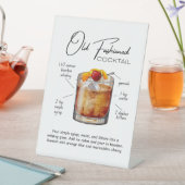 Old Fashioned Cocktail Pedestal Sign 台座サイン (インサイチュ)
