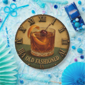 Old Fashioned Cocktail Whiskey Bar Decor ペーパープレート (パーティー)