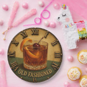Old Fashioned Cocktail Whiskey Bar Decor ペーパープレート (パーティー)