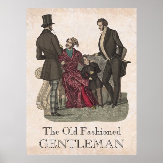 Old Fashioned Gentlemen Biedermeier Period ポスター (正面)