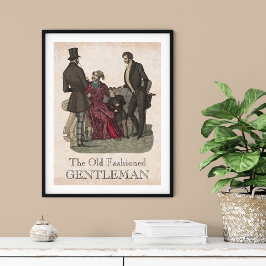 Old Fashioned Gentlemen Biedermeier Period ポスター