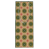 Old-fashioned Green Pine Red Lace Christmas  ワインギフトバッグ (裏面)