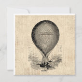 Old Fashioned Hot Air Balloon シーズンカード (裏面)