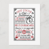 Old fashioned hot cocoa recipe シーズンポストカード (正面)