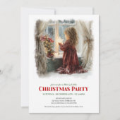 Old fashioned little girl holding shining star   招待状 (正面)