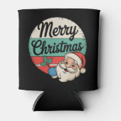 Old Fashioned Merry Christmas Santa Retro Vintage 缶クーラー (正面)