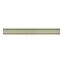 Old Fashioned Retro Christmas Stripe Pattern Pink グログランリボン