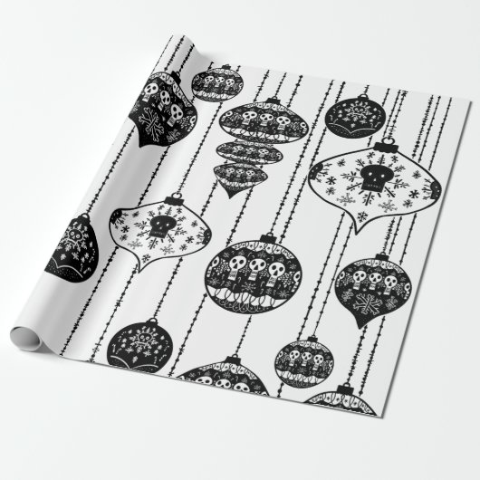 Old Fashioned Skull Wrapping Paper Print ラッピングペーパー (アンロールド)