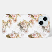 Old fashioned soft rose pink bouquet pattern flora Case-Mate iPhoneケース (裏面 (横))
