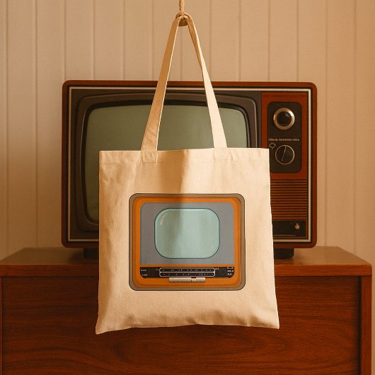 Old Fashioned Television Retro TV Tote Bag トートバッグ