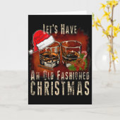 Old Fashioned Whiskey Christmas - Bourbon Tail Dri カード (黄色い花)