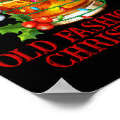 Old Fashioned Whiskey Christmas Funny Bourbon Tail ポスター (角)