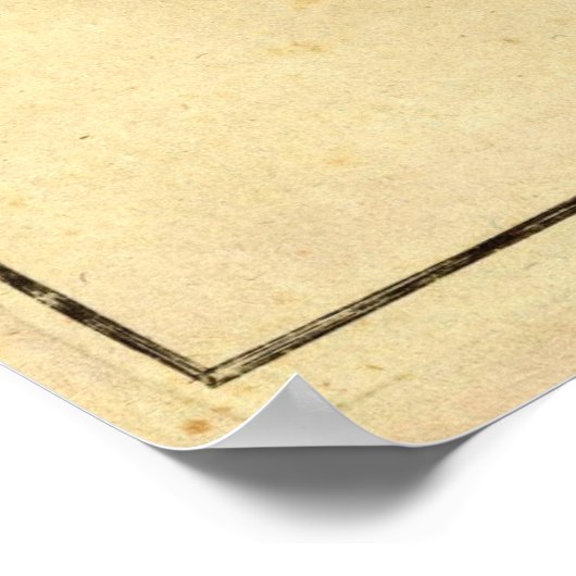 Old Fashioned World Map (1782) ポスター (角)