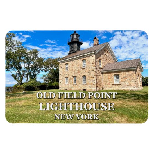 Old Field Point Light house, New York Flexi Magnet マグネット (横)