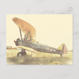 Old Fighter Biplane Airplanes Postcard ポストカード