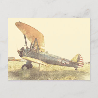 Old Fighter Biplane Airplanes Postcard ポストカード