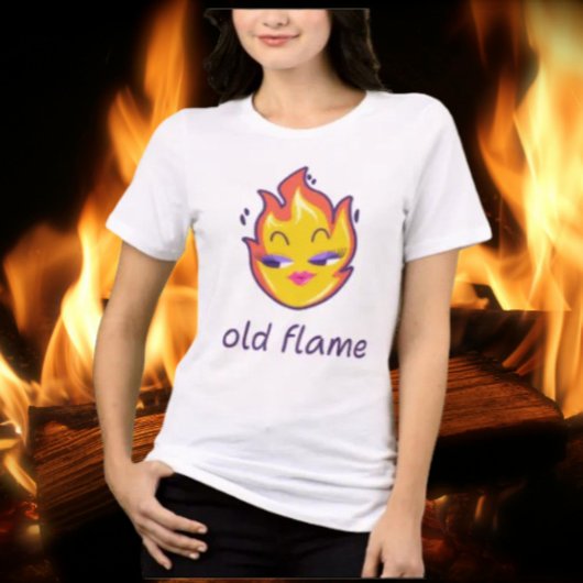 Old Flame Shirt - Ironic おもしろい Pun Tee トライブレンドＴシャツ