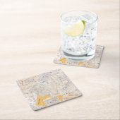 Old Friends Library Circulation Card スクエアペーパーコースター (インサイチュ)