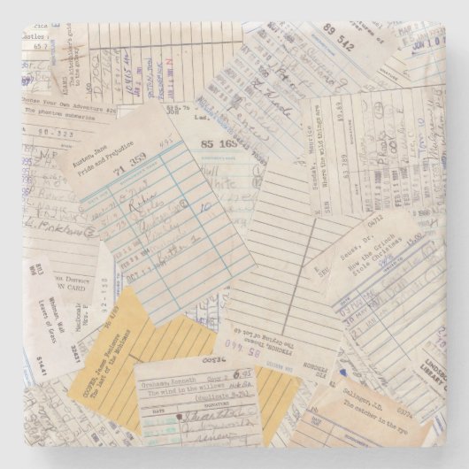 Old Friends Library Circulation Card ストーンコースター (正面)