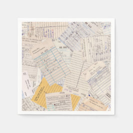 Old Friends Library Circulation Card Napkin スタンダードカクテルナプキン