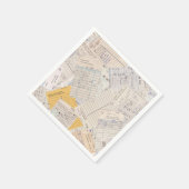 Old Friends Library Circulation Card Napkin スタンダードカクテルナプキン (角)