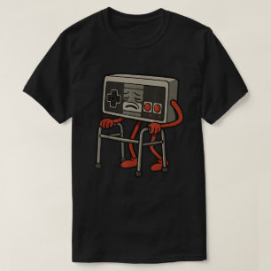 Old Gamer Forever   レトロゲームコントローラー Tシャツ