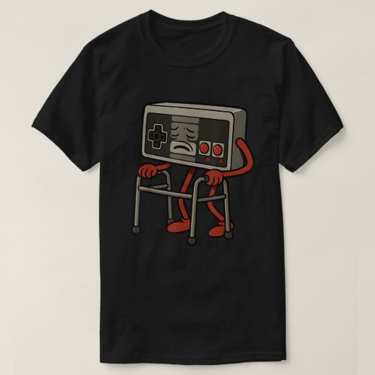 Old Gamer Forever | レトロゲームコントローラー Tシャツ (デザイン正面)