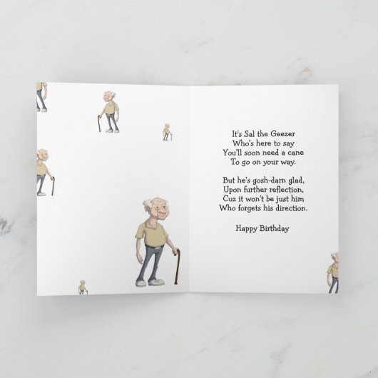 Old Geezer Age Burn カード (内部)