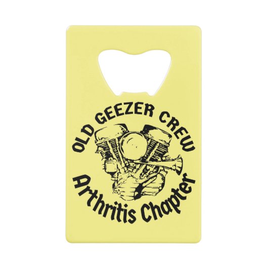 Old Geezer Crew Charomatesチャプターパン# クレジットカード栓抜き (正面)