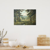 Old German Oil Painting – Forest Erzgebirge  1905 ポスター (キッチン)