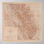 Old Glacier National Park Map (1914)  ポスター (正面)