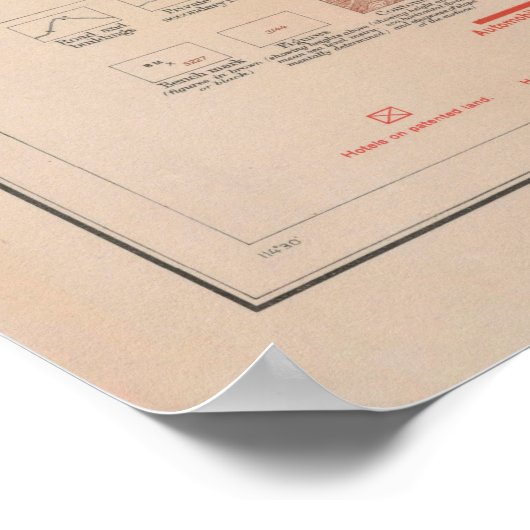 Old Glacier National Park Map (1914)  ポスター (角)