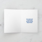 Old Gloryカスタマイズ可能誕生日カード カード (内部)