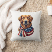 Old Glory Golden Retriever Vintage Shirt 2 クッション (ブランケット)
