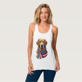 Old Glory Golden Retriever Vintage Shirt 2 タンクトップ (正面フル)