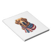 Old Glory Golden Retriever Vintage Shirt 2 ノートパッド (アングル)