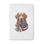 Old Glory Golden Retriever Vintage Shirt 2 バスマット (正面縦)